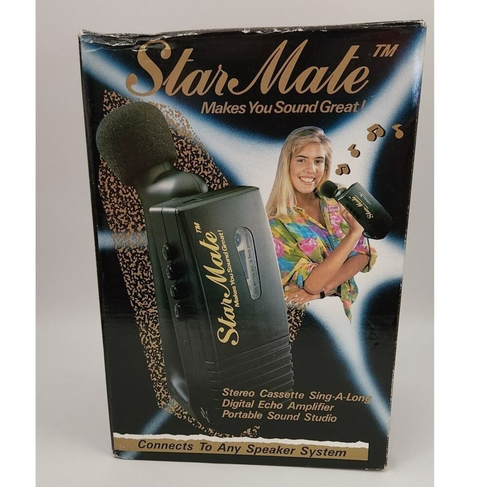 Vintage 1991 Starmate Stereo Cassette Sing Along Portable Sound Studio NIB